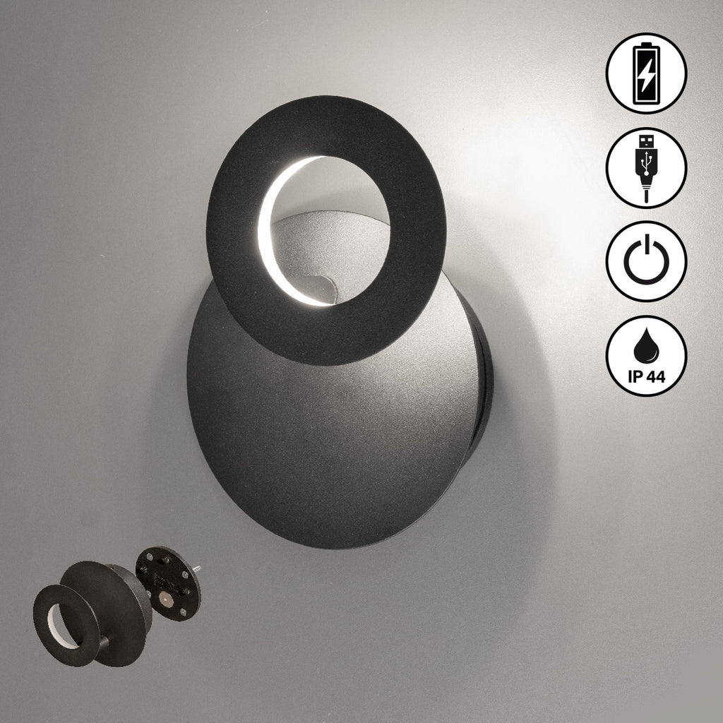MAGNETIC PRO Akku-Wandleuchte Ring sandschwarz