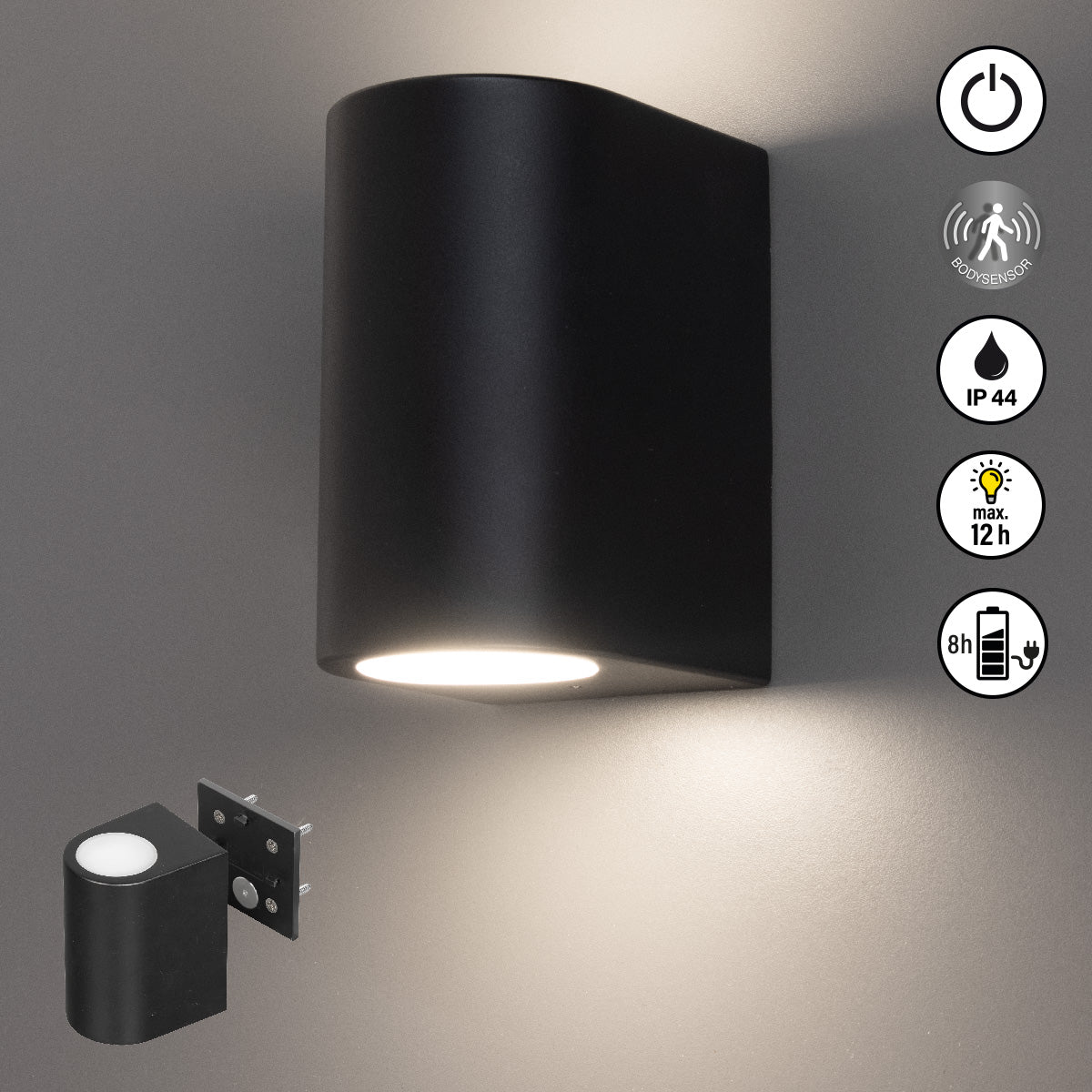 MAGNETIC PRO Akku-Wandleuchte sandschwarz