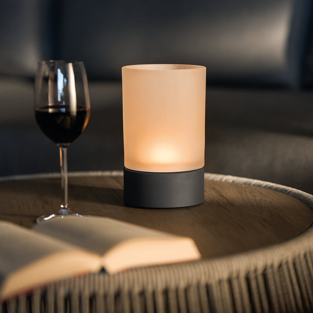 ARIVA PRO Akku-Windlicht satiniert (groß)