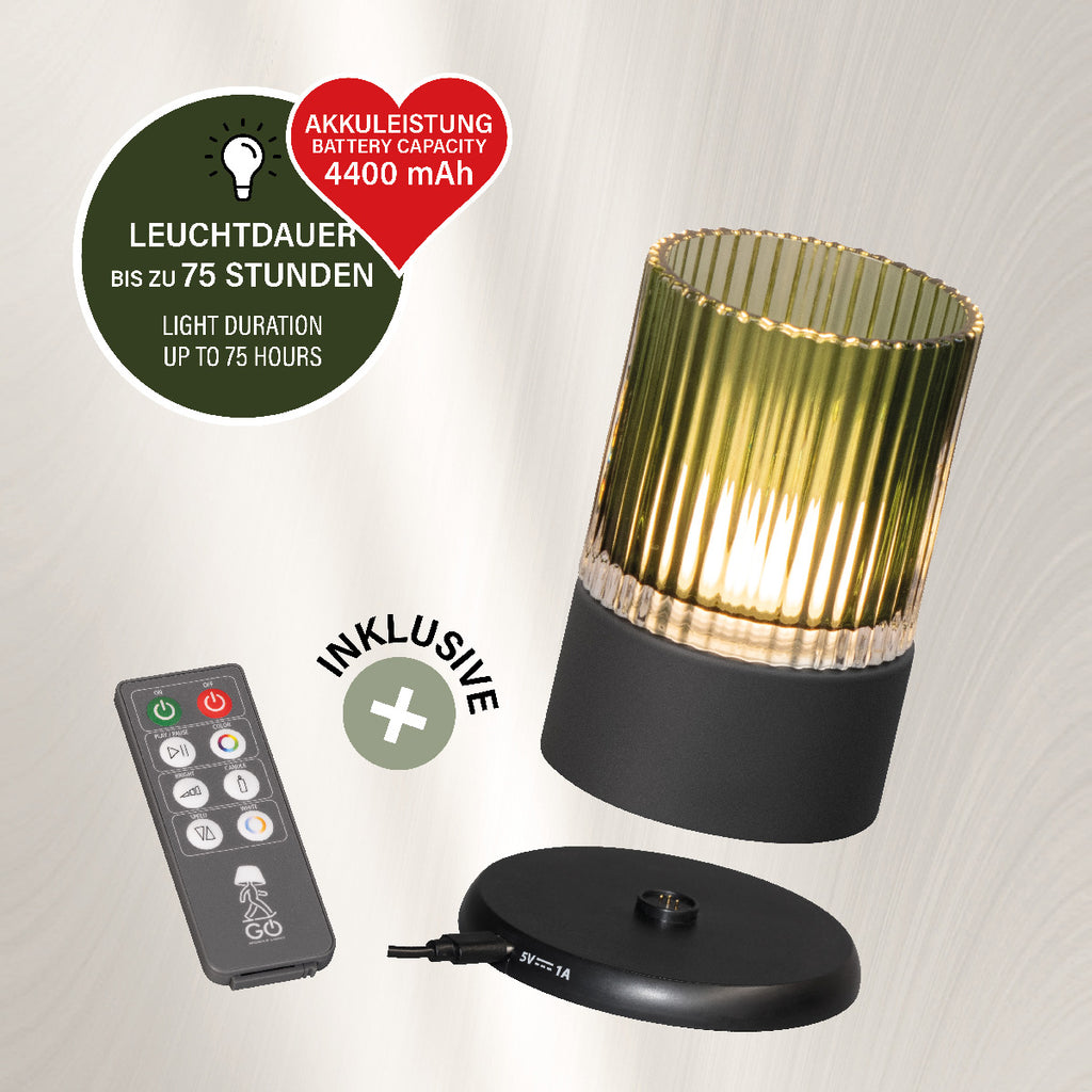ARIVA PRO Akku-Windlicht gerillt (klein)